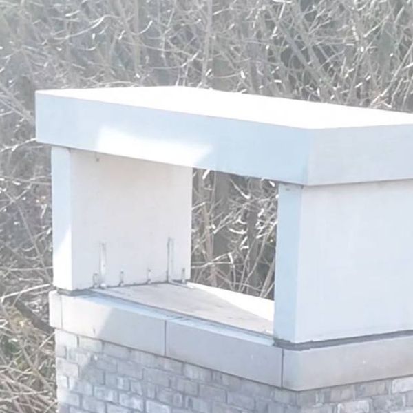 Limestone chimney cap