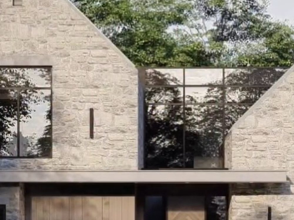 The Modern Stone Craft, Cotswold-style stone gables with a German smear finish